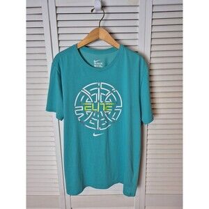 Mens Nike Elite Dri-Fit Teal Short Sleeve Basketball Tee T-Shirt XL Athletic Cut